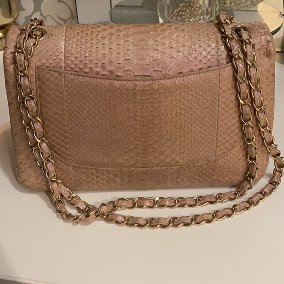 👛 CLASSIC FLAP RARE pink python 🐍Very well maintained. - Picture 2 of 9